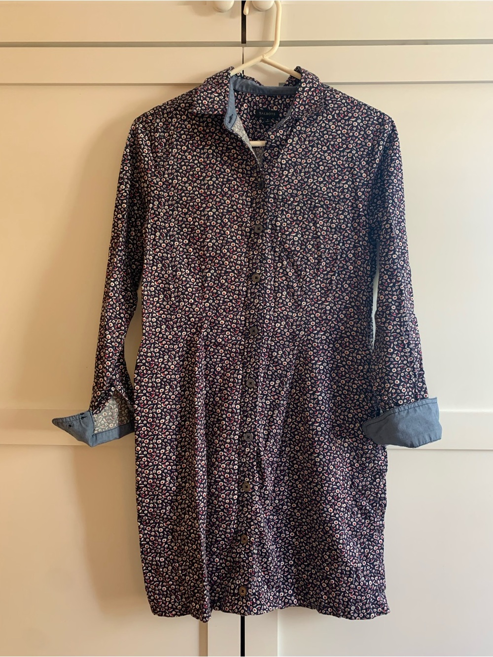 Talbots Floral Shirt Dress Size 4